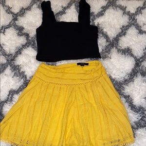 Skirt and crop top